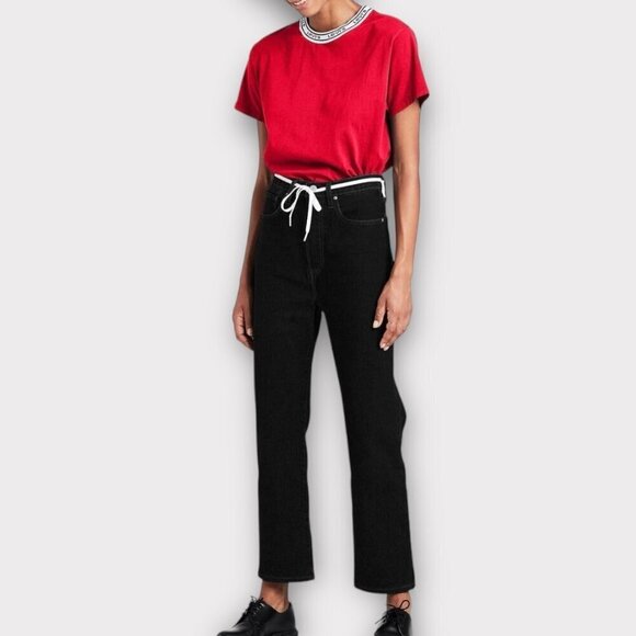 Levi's Denim - Levi's Ribcage Straight Ankle Premium Denim Black Jeans